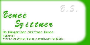 bence szittner business card